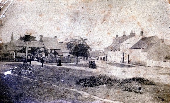 Early image of the Green in Chelveston