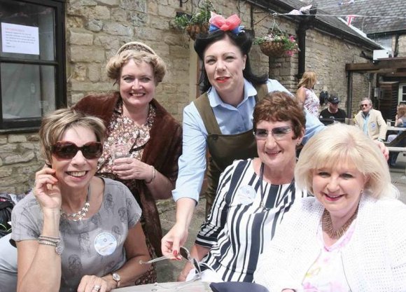 Cllr Liz Kelly (second from left) in costume (Image by John Routledge)